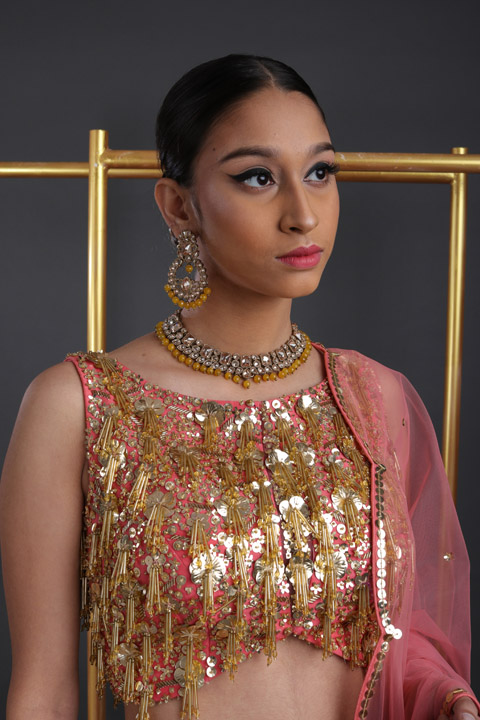 Purple Foil Print Lehenga SetIMG_7408