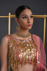 Purple Foil Print Lehenga SetIMG_7408