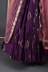 Purple Foil Print Lehenga SetIMG_7416