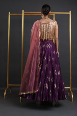 Purple Foil Print Lehenga SetIMG_7418