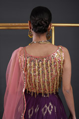 Purple Foil Print Lehenga SetIMG_7424