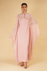 Light Old Rose Draped Gown