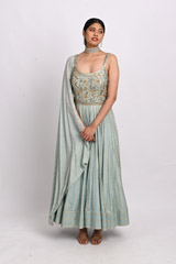 Mint Foil Printed Gown2299_video