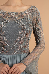 Grey-Old Rose Shaded Backless GownDSC00926