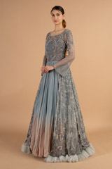 Grey-Old Rose Shaded Backless GownDSC00928