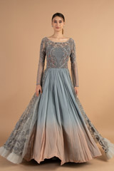 Grey-Old Rose Shaded Backless GownDSC00931