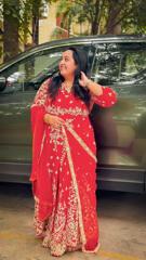 Red Chiffon Kalidaar7