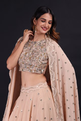 Beige Waves Butis LehengaIMG_0191