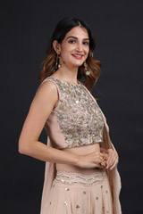 Beige Waves Butis LehengaIMG_0192
