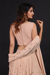 Beige Waves Butis LehengaIMG_0195