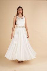 Crossback White Gown