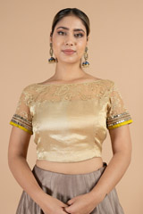 Golden Saree Blouse1