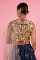Blue Embellished LehengaDSC02747