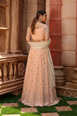 Peach Wave Butis LehengaIMG_0145