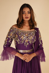 Purple Gown With BeltDSC00286
