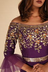Purple Gown With BeltDSC00287