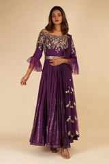 Purple Gown With BeltDSC00288