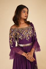 Purple Gown With BeltDSC00289