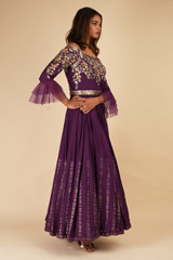 Purple Gown With BeltDSC00290