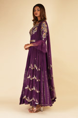 Purple Gown With BeltDSC00291