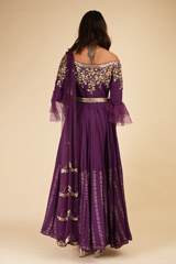 Purple Gown With BeltDSC00297