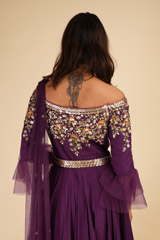 Purple Gown With BeltDSC00298