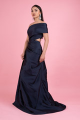 Navy Blue One Shoulder GownDSC02887