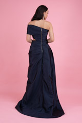 Navy Blue One Shoulder GownDSC02892