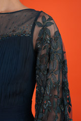 Teal Cape Sleeves Draped KaftanDSC02268