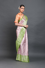 Light Pink And Green Silk SareeIMG_6393