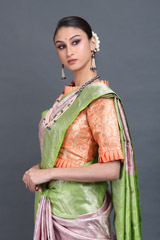 Light Pink And Green Silk SareeIMG_6395
