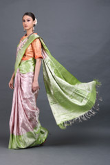 Light Pink And Green Silk SareeIMG_6399