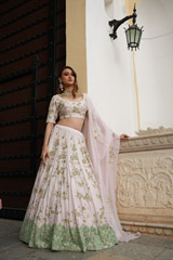 Pink Zari LehengaDSC04961