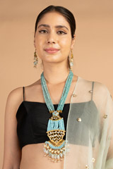 Blue Earrings and Necklace Set