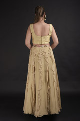 Beige Embroidered Top Bottom Set_DTR2623