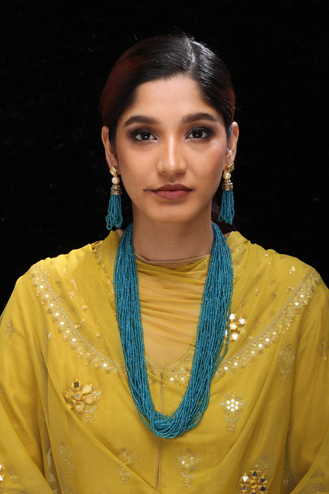 Blue Beads Necklace Set