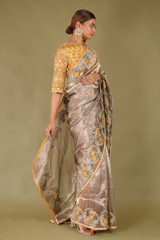Doily Tissue Saree With BlouseDSC07341