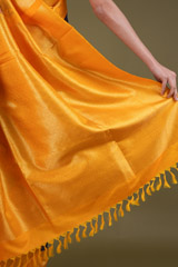Yellow And Blue Silk SareeDSC03752