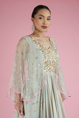 Grey Gown with Bat sleevesDSC02234