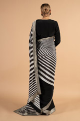 Black And Grey Handwoven Silk SareeDSC00971