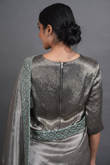 Katdana Embroidered Jacket Blouse And SareeADL01221