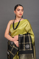 Black And Green Silk SareeIMG_6465