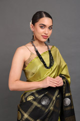 Black And Green Silk SareeIMG_6469