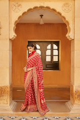 Maron Gota Bhandej Saree1