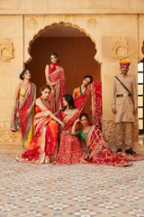 Maron Gota Bhandej Saree3