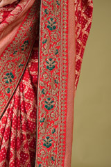 Maron Gota Bhandej SareeDSC05881