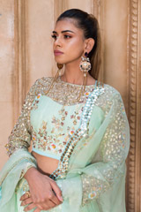 3 Tier Mint Gather Lehenga_DSC6765-Edit