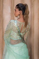 3 Tier Mint Gather Lehenga_DSC6794-Edit