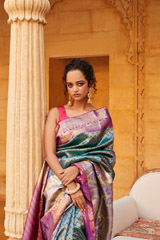 Sea Green Silk Saree2