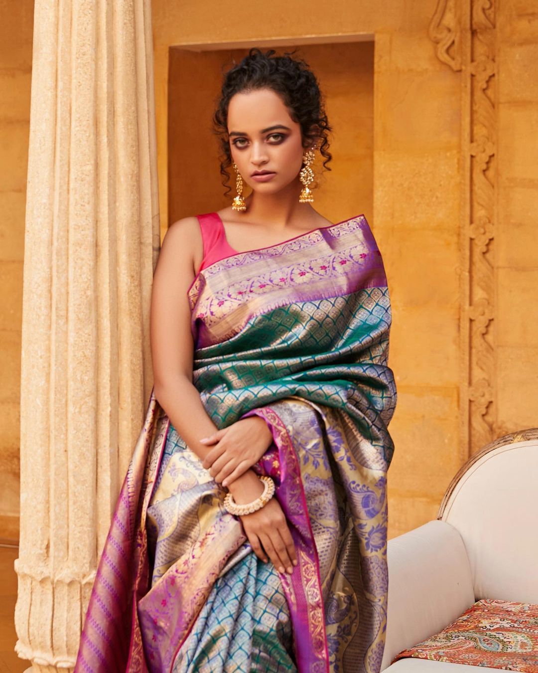 Sea Green Silk Saree4